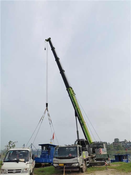昌图县桥梁建设吊装案例